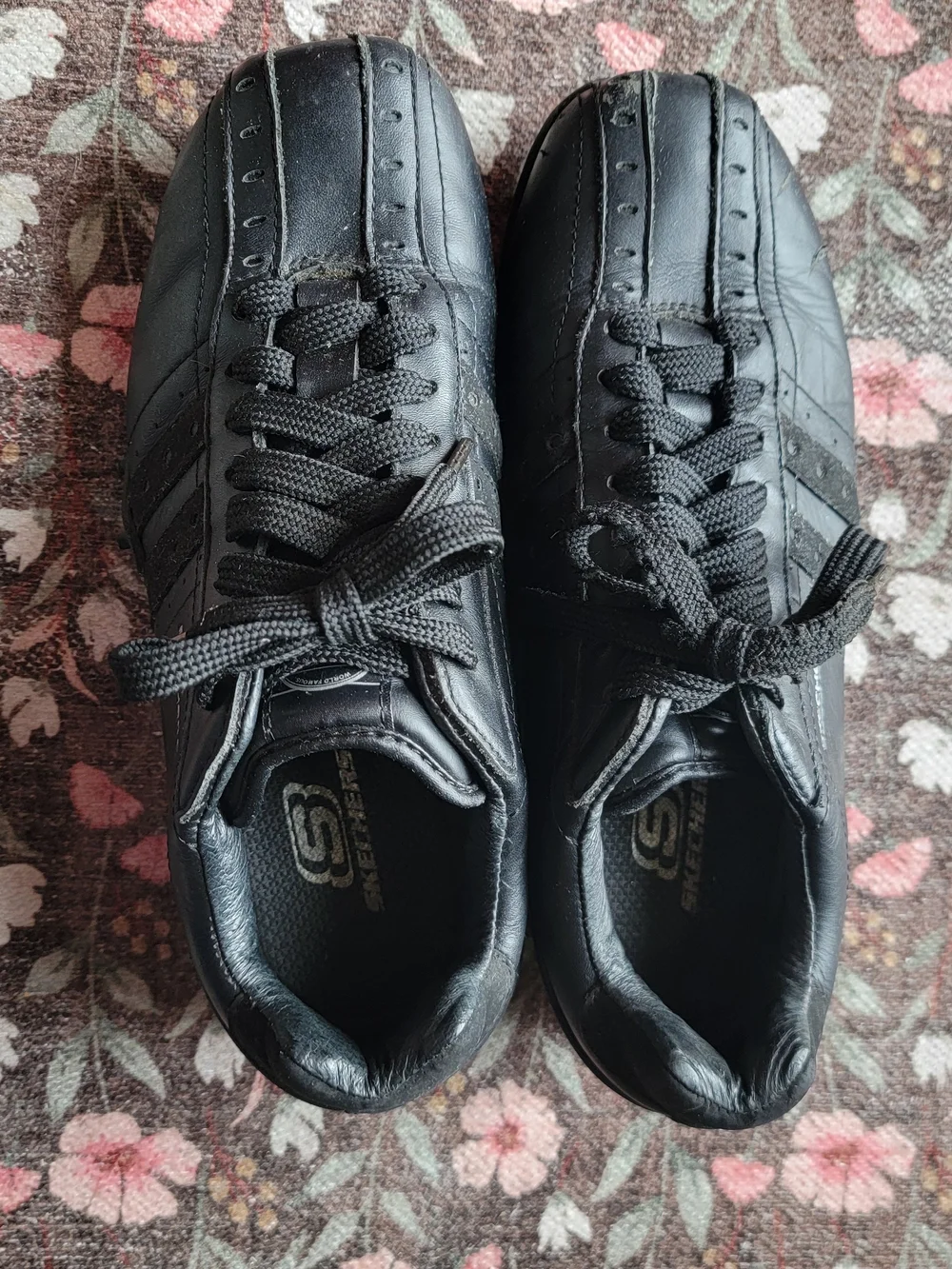 Skechers Black Lace-Up Sneaker Shoes